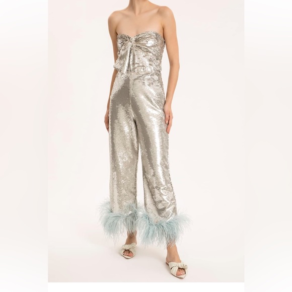 ADRIANA DEGREAS
Sequins Strapless Swimsuit/Top With Bow - Picture 3 of 10